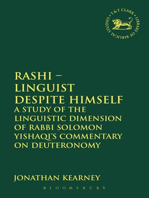 cover image of Rashi--Linguist despite Himself